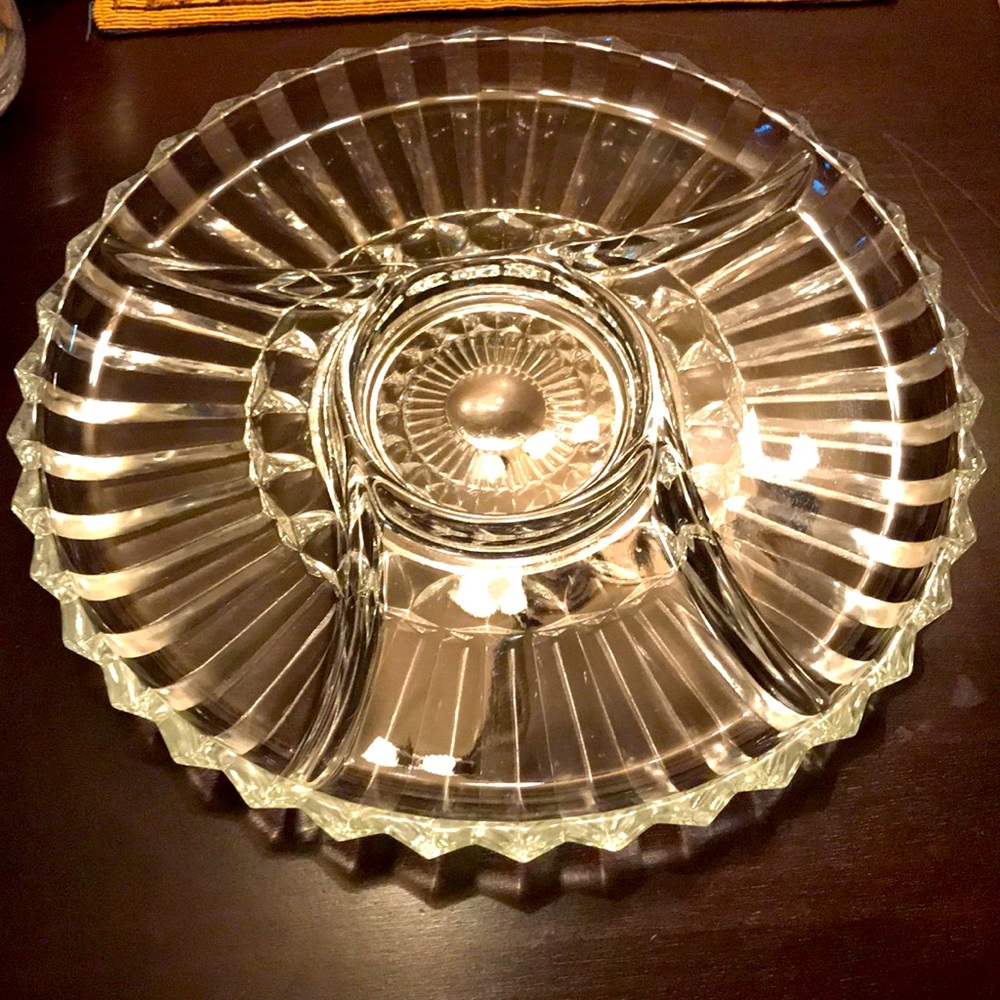 Beautiful glass serving tray